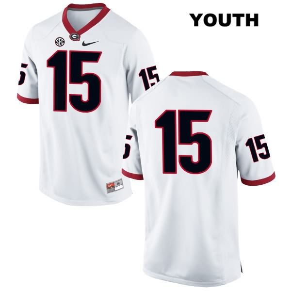 Georgia Bulldogs Youth D'Andre Walker #15 NCAA No Name Authentic White Nike Stitched College Football Jersey JZC8256JA